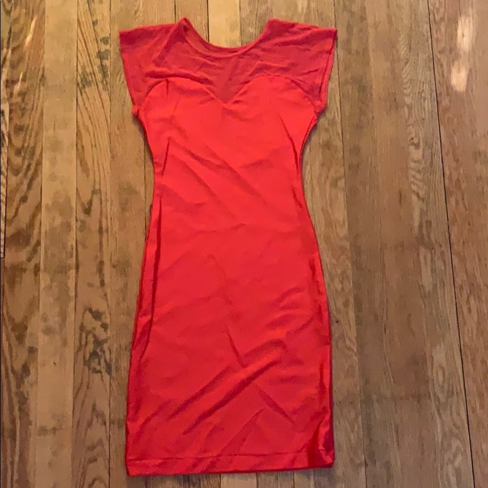 American Apparel red  hip red dress.